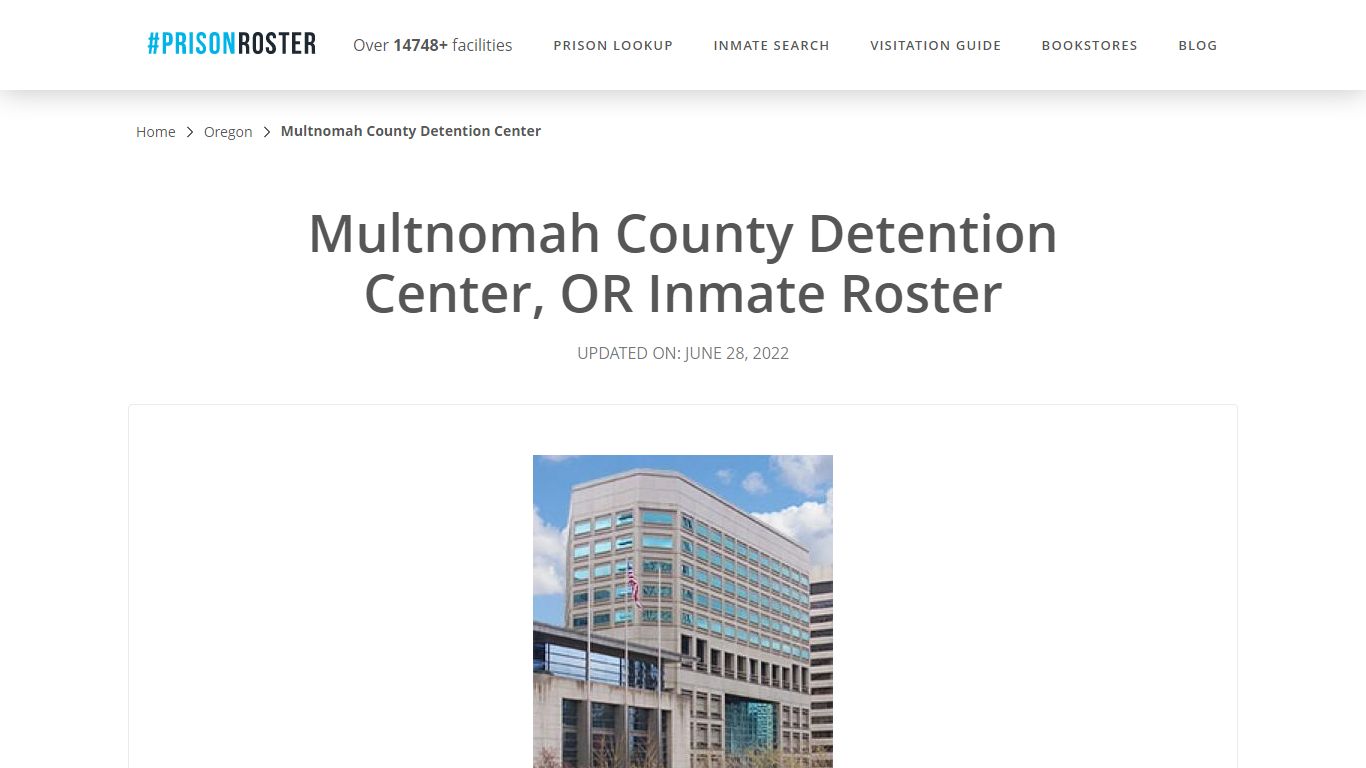 Multnomah County Detention Center, OR Inmate Roster - Prisonroster